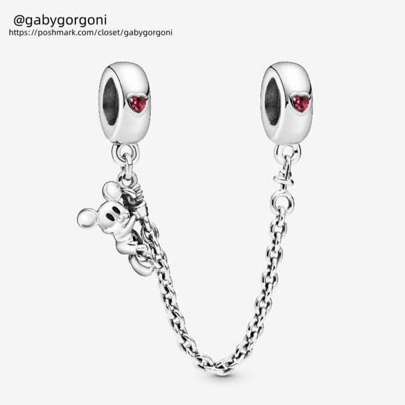 Pandora Disney Climbing Mickey Mouse Safety Chain - Picture 1 of 2